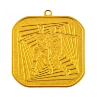 Medal złoty 40 mm kwadratowy PIŁKA NOŻNA